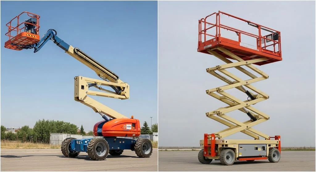 knuckle-boom-lift-and-a-scissor-lift