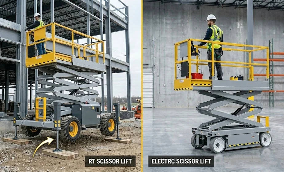 using-a-scissor-lift-on-a-slope