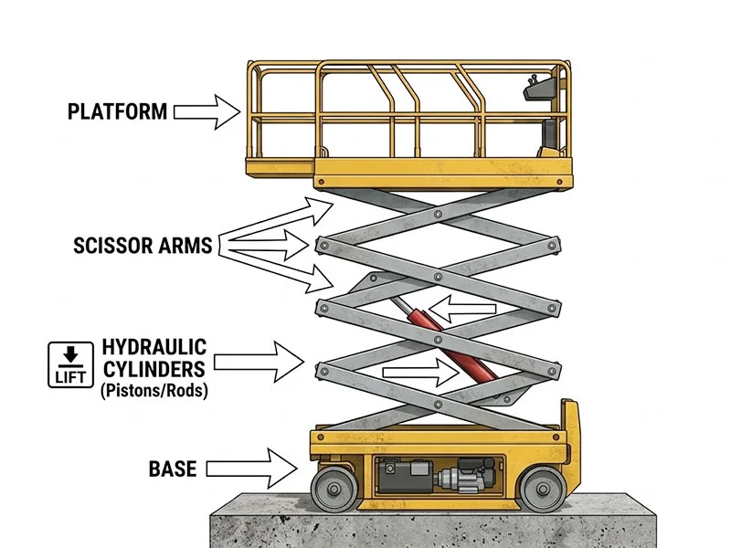 hydraulic-scissor-lift-working-principle