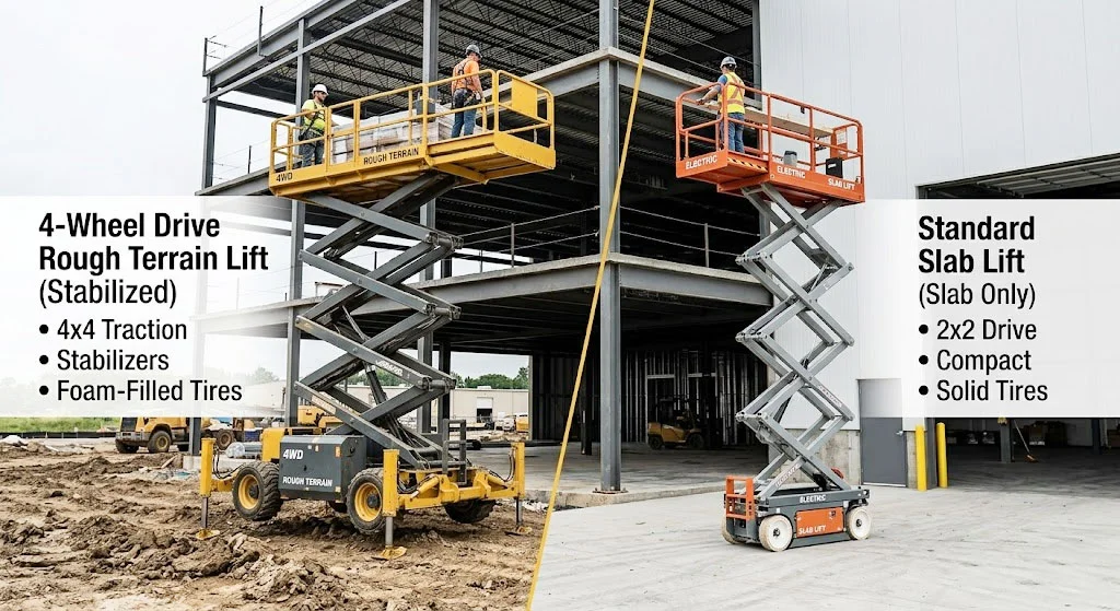 Drive-on-scissor-lift