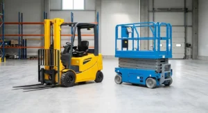 lifting-a-scissor-lift-with-a-forklift